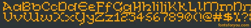 CelticBitty Font – Orange Fonts on Black Background