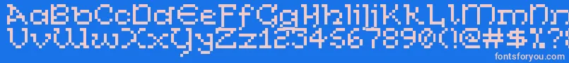CelticBitty Font – Pink Fonts on Blue Background
