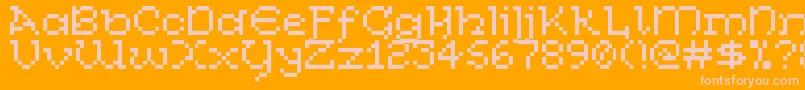 CelticBitty Font – Pink Fonts on Orange Background