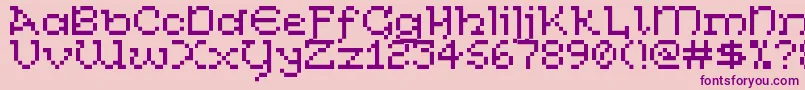 CelticBitty Font – Purple Fonts on Pink Background