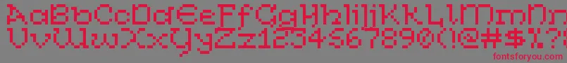 フォントCelticBitty – 赤い文字の灰色の背景