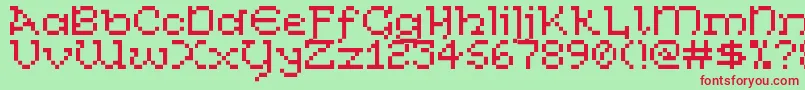 CelticBitty Font – Red Fonts on Green Background