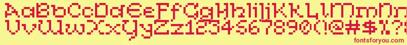 CelticBitty Font – Red Fonts on Yellow Background