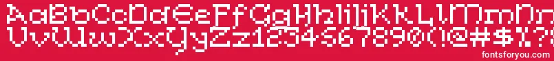 CelticBitty Font – White Fonts on Red Background