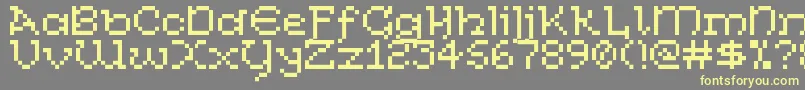 CelticBitty Font – Yellow Fonts on Gray Background