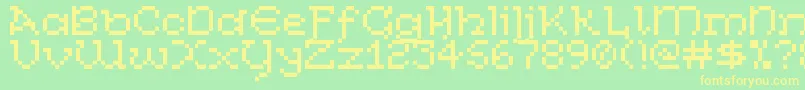 CelticBitty Font – Yellow Fonts on Green Background