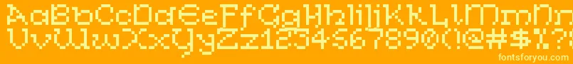 CelticBitty Font – Yellow Fonts on Orange Background