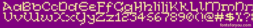 CelticBitty Font – Yellow Fonts on Purple Background