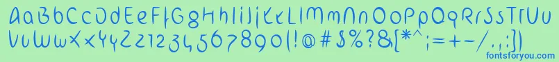 ArabstrokeLtLight Font – Blue Fonts on Green Background