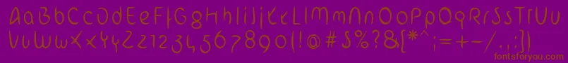 ArabstrokeLtLight Font – Brown Fonts on Purple Background