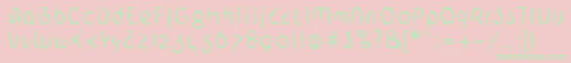 ArabstrokeLtLight Font – Green Fonts on Pink Background