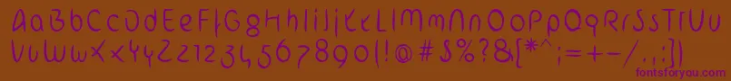 Шрифт ArabstrokeLtLight – фиолетовые шрифты на коричневом фоне
