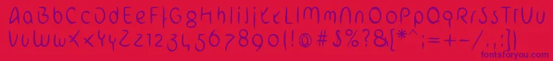 ArabstrokeLtLight-Schriftart – Violette Schriften auf rotem Hintergrund