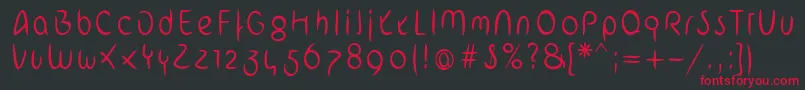 ArabstrokeLtLight Font – Red Fonts on Black Background