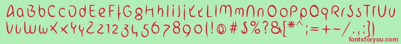 ArabstrokeLtLight Font – Red Fonts on Green Background