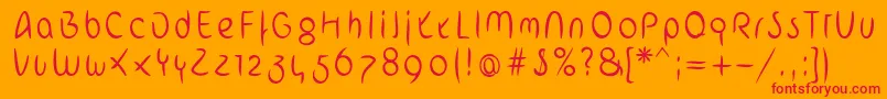 fuente ArabstrokeLtLight – Fuentes Rojas Sobre Fondo Naranja