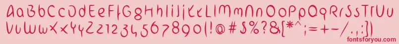 ArabstrokeLtLight Font – Red Fonts on Pink Background