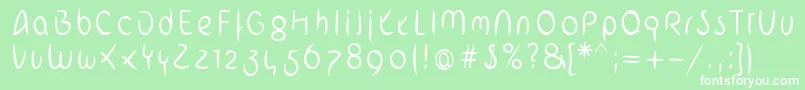 ArabstrokeLtLight-Schriftart – Weiße Schriften auf grünem Hintergrund