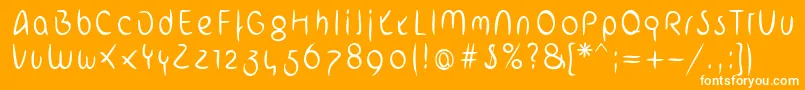 ArabstrokeLtLight Font – White Fonts on Orange Background