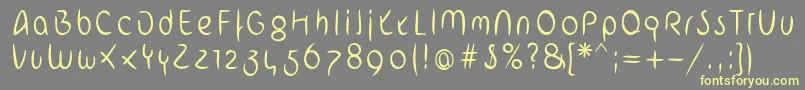 ArabstrokeLtLight Font – Yellow Fonts on Gray Background