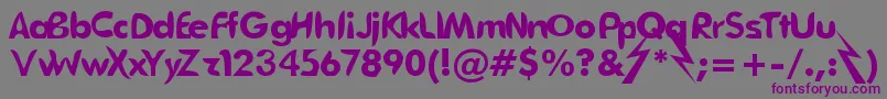 Шрифт Deathfuturist – фиолетовые шрифты на сером фоне