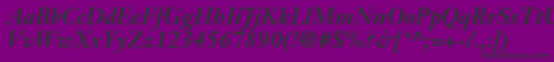 JansonSsiBoldItalic-Schriftart – Schwarze Schriften auf violettem Hintergrund