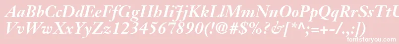 JansonSsiBoldItalic Font – White Fonts on Pink Background