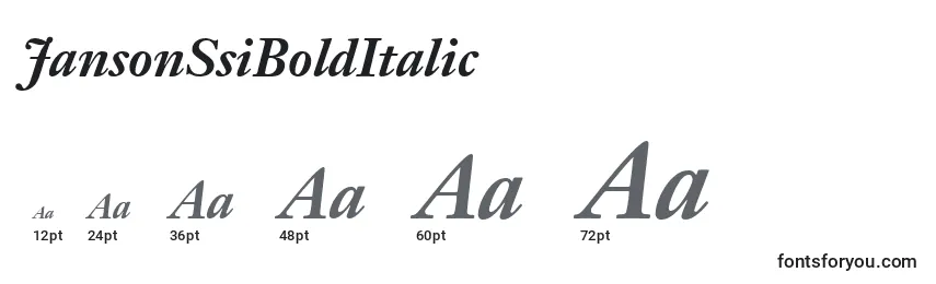 JansonSsiBoldItalic Font Sizes