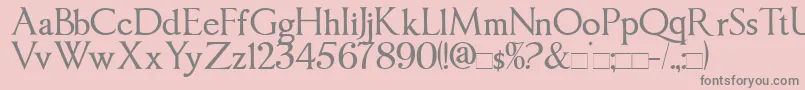 Imperator Font – Gray Fonts on Pink Background