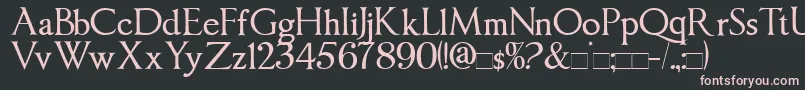 Imperator Font – Pink Fonts on Black Background