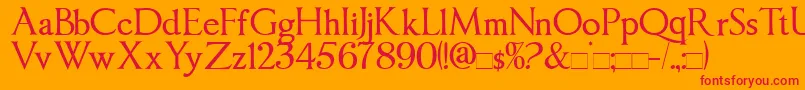 Imperator Font – Red Fonts on Orange Background