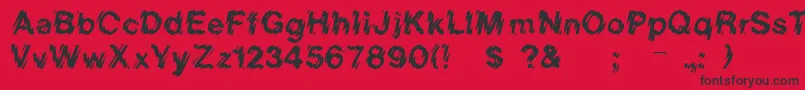 Northdowntown Font – Black Fonts on Red Background