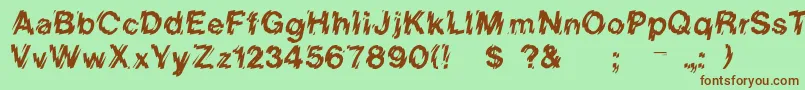 Northdowntown Font – Brown Fonts on Green Background