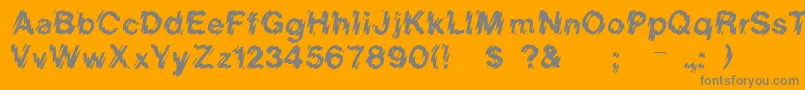 Northdowntown Font – Gray Fonts on Orange Background