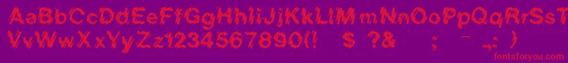 Northdowntown Font – Red Fonts on Purple Background