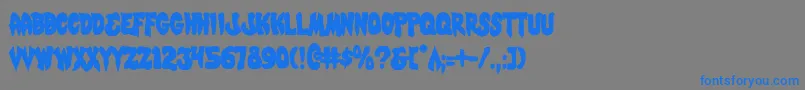 MysticSinglerCondensed Font – Blue Fonts on Gray Background