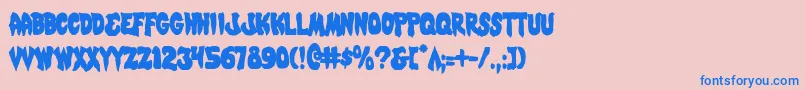 MysticSinglerCondensed Font – Blue Fonts on Pink Background