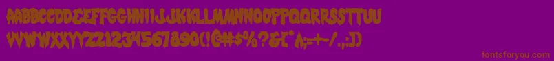 MysticSinglerCondensed Font – Brown Fonts on Purple Background