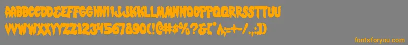 MysticSinglerCondensed Font – Orange Fonts on Gray Background