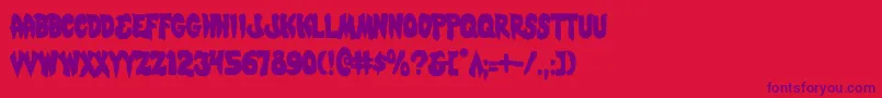MysticSinglerCondensed Font – Purple Fonts on Red Background