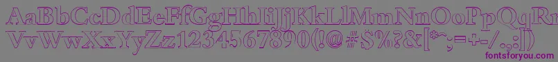 BambergoutlineBold Font – Purple Fonts on Gray Background