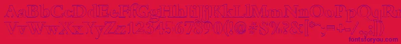 BambergoutlineBold Font – Purple Fonts on Red Background