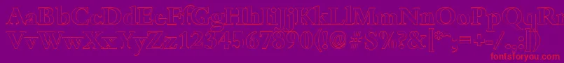 BambergoutlineBold Font – Red Fonts on Purple Background