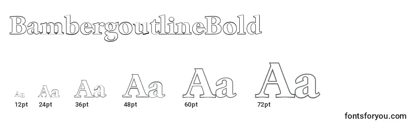 BambergoutlineBold Font Sizes