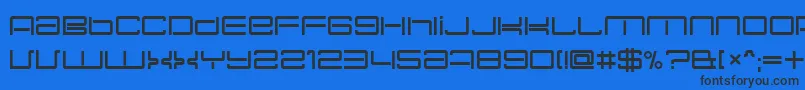 Necplus Font – Black Fonts on Blue Background