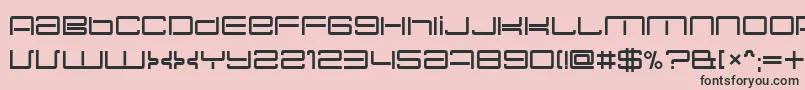 フォントNecplus – ピンクの背景に黒い文字