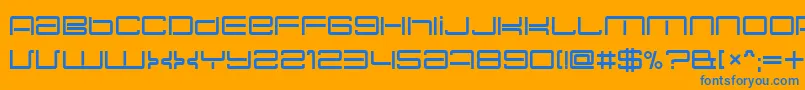 フォントNecplus – オレンジの背景に青い文字