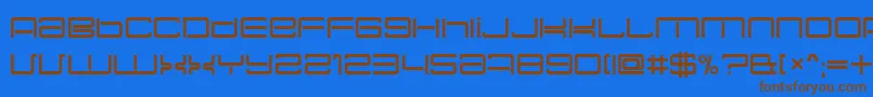Necplus Font – Brown Fonts on Blue Background
