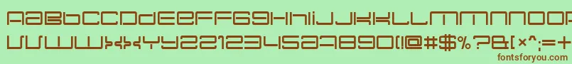 Necplus Font – Brown Fonts on Green Background