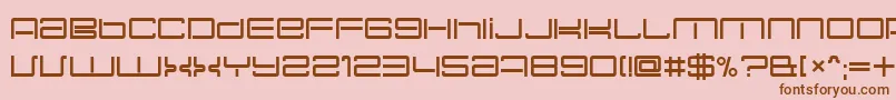 Necplus Font – Brown Fonts on Pink Background